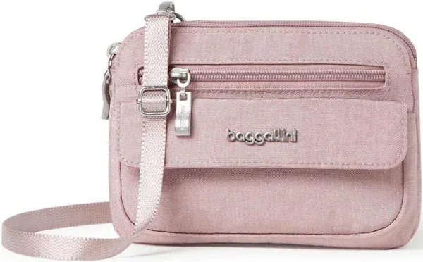 Baggallini Modern Everywhere Mini Crossbody Women-7x0.8x5.5 Cross Body Small Purse Travel Bag-Quick-Access Pocket