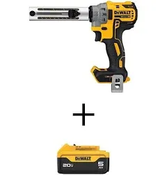 DEWALT 20V MAX Cordless Brushless Cable Stripper with 20V MAX Premium Lithium-Ion 5.0Ah Battery Pack DCE151BWDCB205