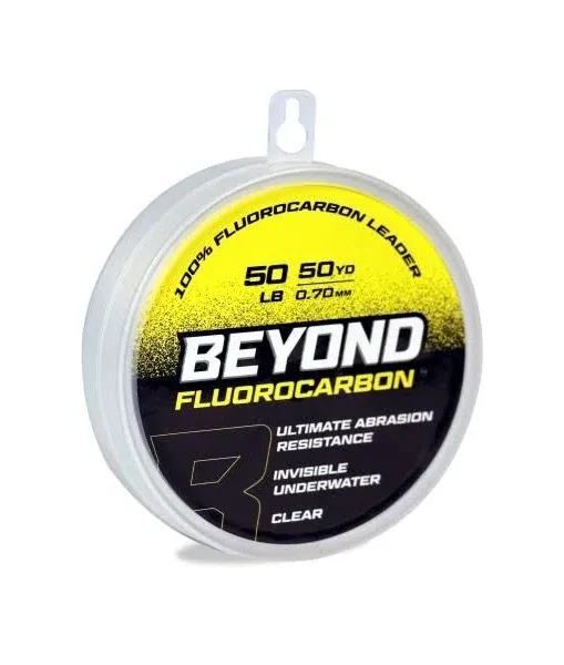 Beyond Fluorocarbon Leader Material 50YD - Pink Or Clear Clear / 10LB