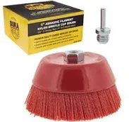 Dura-Gold 4&#034; Abrasive Filament Nylon Bristle Cup Brush - Coarse Sanding Scuffing