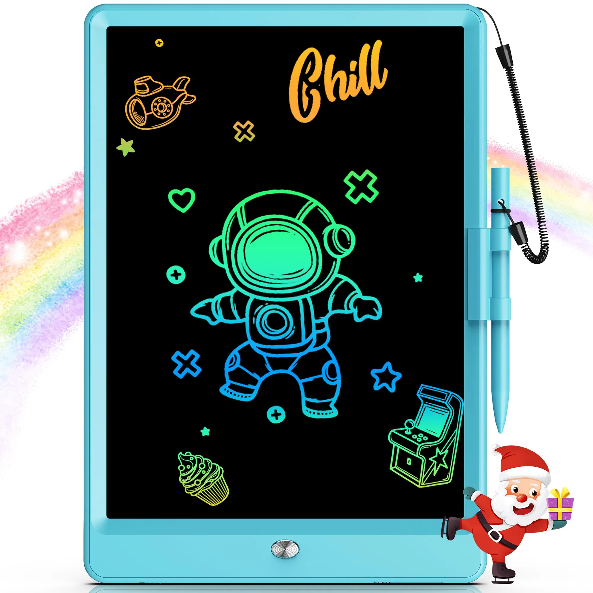 LCD Writing Tablet 10 Inch Colorful Doodle Board Drawing Pad for Kids Erasable Electronic Painting Pads Christmas Birthday Gifts for Kids Office Memo