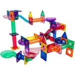 PicassoTiles Magnetic Marble Run Building Blocks - 100 Piece