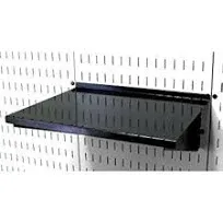 12in Deep Slotted Metal Pegboard Shelf Assembly ASM-SH-1612