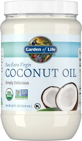 Organic Extra Virgin Coconut Oil - Unrefined Cold Pressed Plant Based Oil for Ha