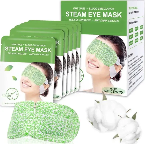 ProCIV 16 Packs Steam Eye Masks for Dry Eyes, SPA Warm Eye Mask, Relief Eye Fatigue Hot Sleep Eye Mask for Puffy Eyes Mask (Lavender)