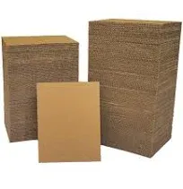 5x7 Inch Corrugated Cardboard Sheets, Premium Brown Kraft Corrugated Pads Cardboard Inserts Bulk