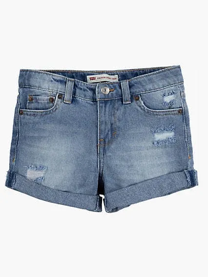 Levi's Girls' Girlfriend Fit Denim Shorty Shorts