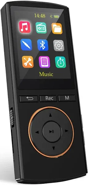 MP3 Player, Safuciiv 64GB MP3 Players with Bluetooth 5.2 Lossless Music HiFi Sound Quality, with FM Radio, Support Recording, Earphones Included, Black