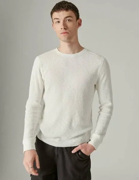 Lucky Brand Men's Garment Dye Thermal Crew