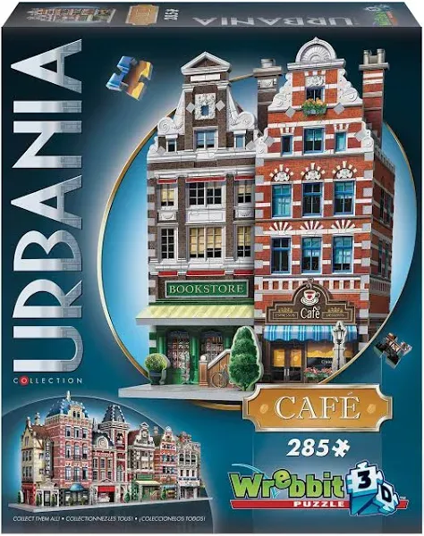 WREBBIT 3D Urbania Collection Café 3D Jigsaw Puzzle (285 Pieces) (W3D-0503)