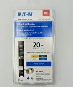 1 Pc of All-in-One Breaker 20A Single-Pole Circuit Breaker CHFN120A1CS New