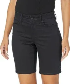 NYDJ Women&#x27;s Petite Shorts 4P Ella Short- Black Black A591706