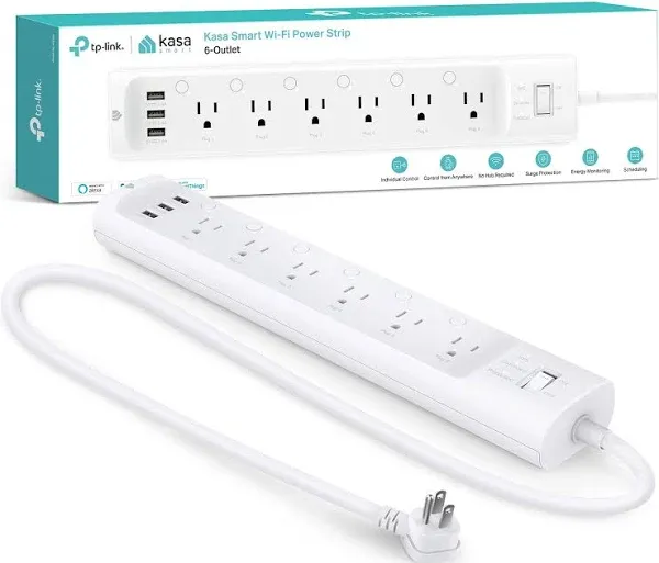 Plug Power Strip KP303, Surge Protector with 3 Individually Controlled Smart Out