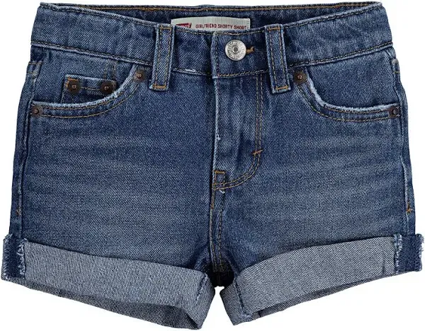 Levi's Girls' Girlfriend Denim Shorty Shorts