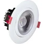 NICOR Lighting 4 inch LED Gimbal Recessed Downlight in White, 3000K (dgd411203krdwh)