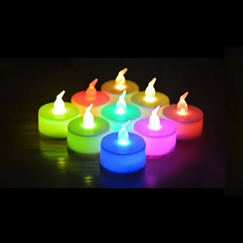 24 Pack Led Tea Lights Candles 7 Color Changing Flameless Tealight Candle