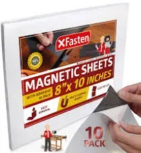 XFasten Magnetic Sheets 8x10 Inch 20mil (Set of 10) - Magnetic Adhesive Sheets -Premium Peel and Stick Magnetic Sheets with Adhesive Backing