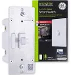 Enbrighten In-Wall Smart Light Switch 2-Pack Z-Wave Plus Hub ZW4009 Light Almond