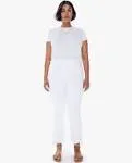 Mother The Insider Crop Step Fray Fairest of Them All Jeans in White