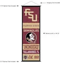 Florida State Seminoles Banner and Scroll Sign