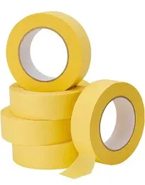 Lichamp 20-Pack Automotive Refinish Masking Tape Yellow 18mm x 55m, Cars Vehicles Auto Body Paint Tape, Automotive Painters Tape Bulk Set 0.7-Inch x