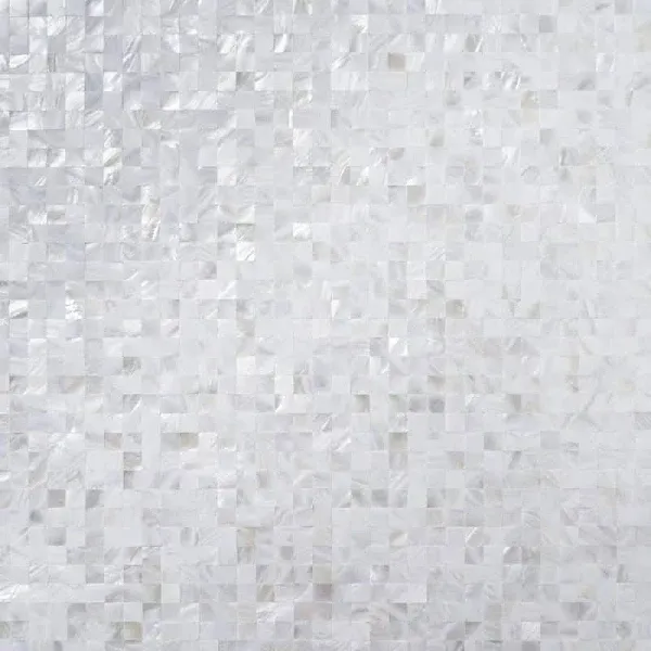 Lokahi 0.66"x0.66" Glass Pearl Shell Mosaic Tile, White - Beach Style - Mosaic Tile - by Ivy Hill Tile | Houzz