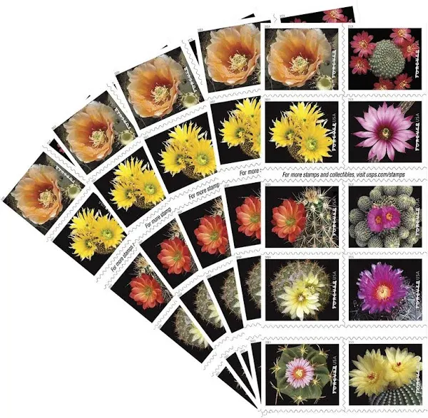 US SC # 5350 - 5359 Cactus Flowers, Booklet of 20 (Free Ship) MNH