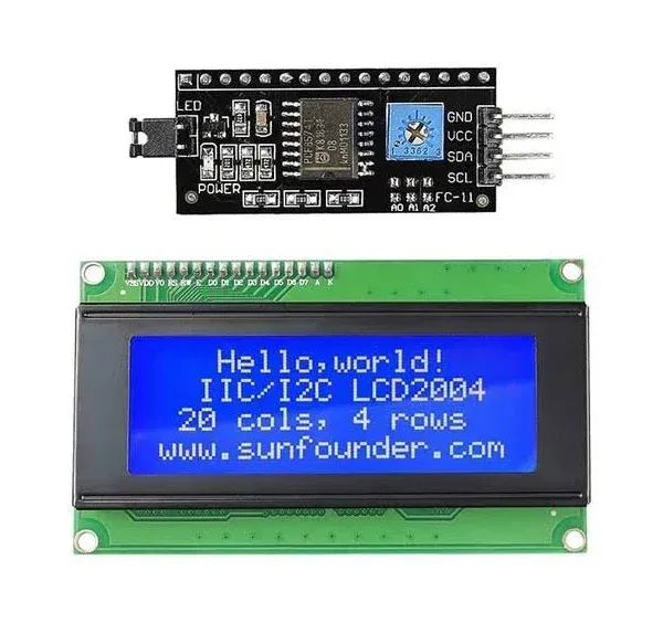 SunFounder IIC I2C TWI Serial 2004 20x4 LCD Module Shield compatible with Arduino R3 Mega