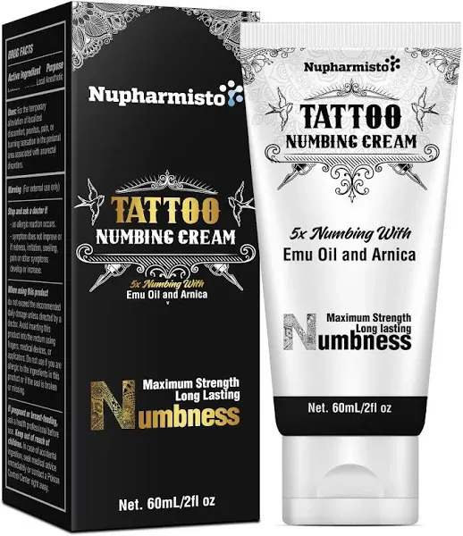 Nupharmisto 6 Hours Maximum Strength Numbing Cream Tattoo Painless Tattoo Numbing Cream