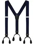 Moulen Men's Y-Back Elastic Adjustable Suspenders