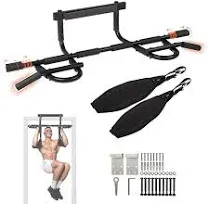 Heavy Duty Pull up Bar for Doorway,Solid Bar Construction,M<wbr/>ulti Grips Door Pull 