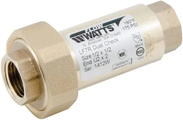 Watts LF7RU2-2 3/4" Dual Check Valve