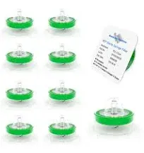 Membrane Solutions 10 Pack Syringe Filter Sterile PES Hydrophilic Filtration 0.22um Pore