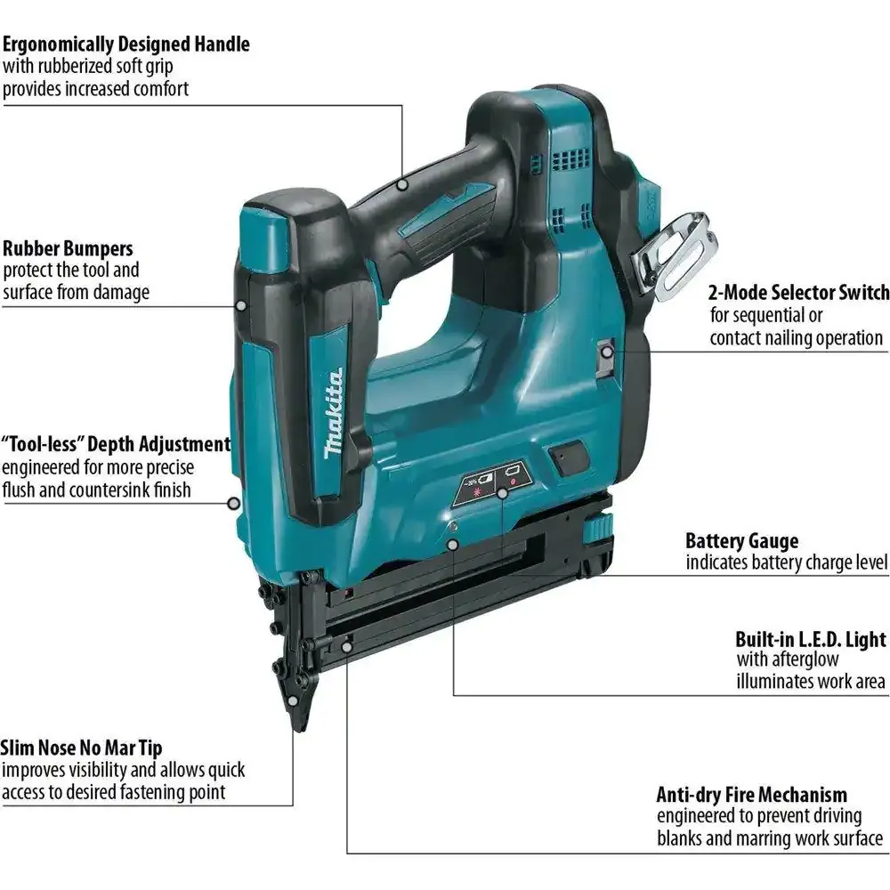 Makita XNB01Z 18V LXT 2" Brad Nailer, 18 Gauge