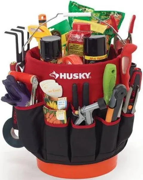 Husky Bucket Jockey 30 Pockets fits 5 gallon bucket ~ New w/Tags