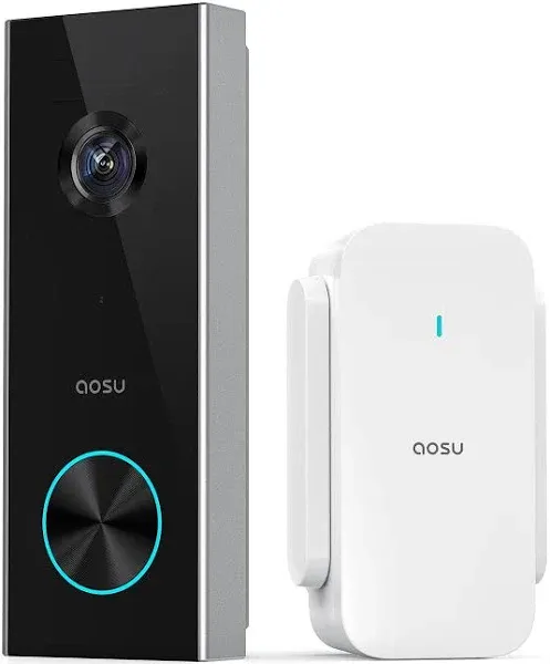 AOSU Wireless Flush Mount Video Doorbell Camera