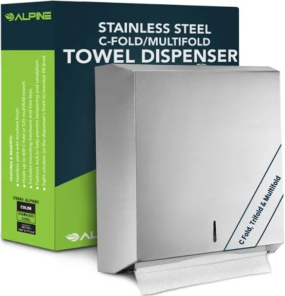 Alpine C-Fold/Multifold Paper Towel Dispenser