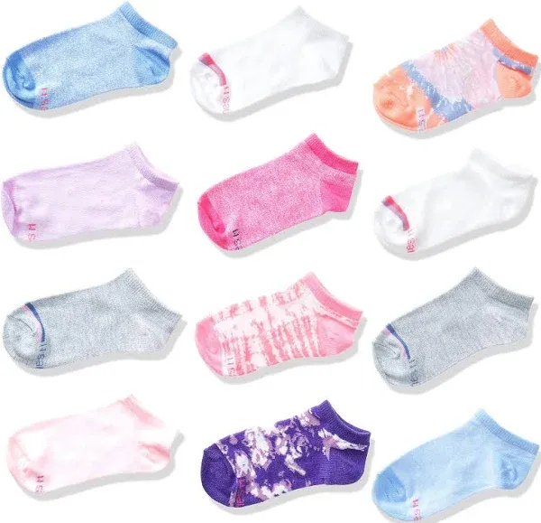 Hanes Girls' Fashion No Show Socks