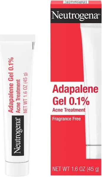 Neutrogena Stubborn Acne Adapalene Gel with 0.1% Adapalene Acne Treatment - 1.6oz