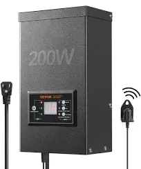 VEVOR 200W Low Voltage Landscape Transformer with Timer and Photocell Sensor