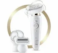 Braun Silk-epil 9 Flex 9-020 - Epilator for Women, White/Gold