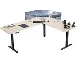 Vivo Height Adjustable 75 x 63 inch Corner Stand Up Desk