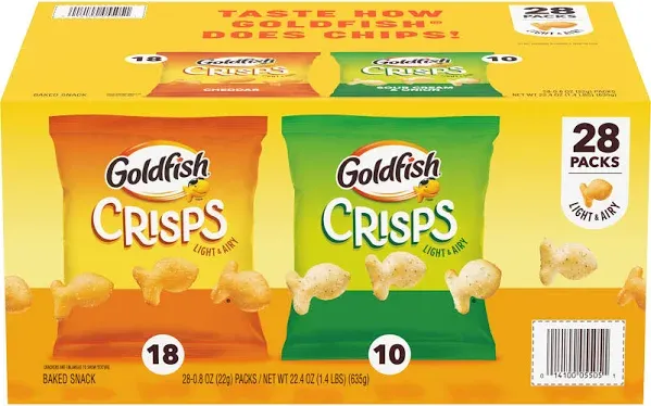 Pepperidge Farm Goldfish Crisps Variety Pack Baked Chip Cracker Snacks