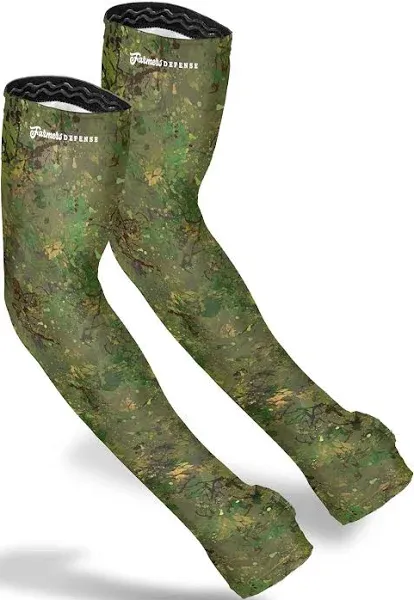 Farmers Defense S/M Polyester/Spandex Brush Camo Green Protection Sleeves