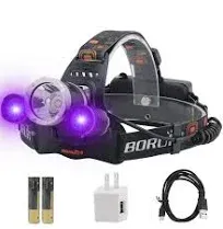 BORUiT RJ3000 Lumens L2 R2 LED Rechargeable Headlamps Fishing Hiking Headlights