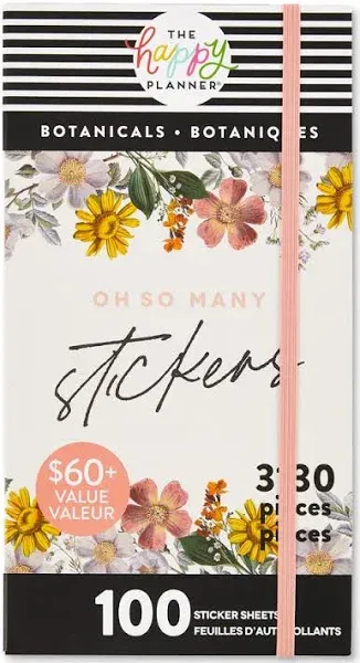 Happy Planner FLOWERS NOTES &amp; BOXES MEGA Stickers 3130 Pcs &amp; Hand Lettered 1257