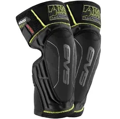 EVS TP199 LITE Knee Guards MTB Off-Road MX Black/Yellow - Adult Small/Medium S/M