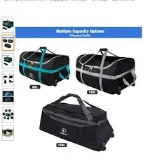 Foldable Duffle Bag with Wheels 85L