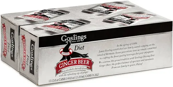 Goslings Diet Ginger Beer - 12 fl oz