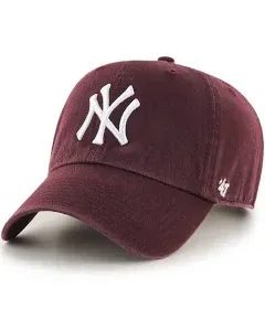 New York Yankees Burgundy Baseball Adjustable Strapback Cap 47 Brand Genuine...